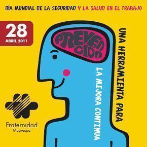 Cartel de Fraternidad Muprespa para conmemorar el Día Mundial de la Seguridad y Salud en el Trabajo