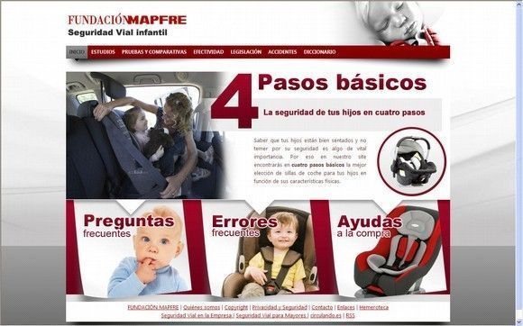 Fundacion Mapfre presenta una web especializada en sistemas de retención infantil