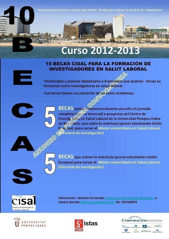10 Becas CISAL para la formación de investigadores en Salud Laboral