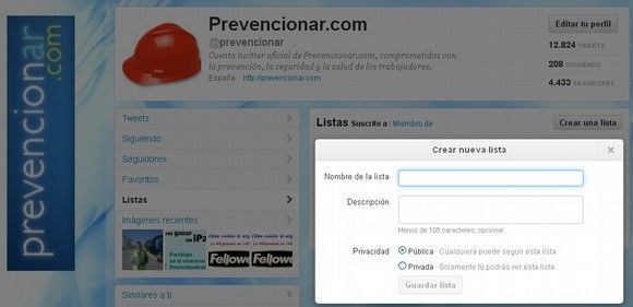 crear lista