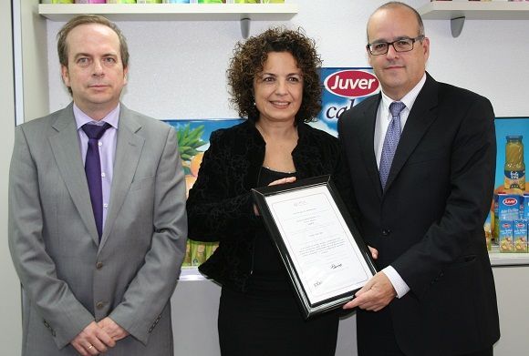 Juver alimentación recibe la certificación OHSAS 18001