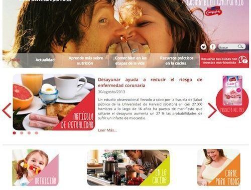 Campofrío crea un portal de nutrición para fomentar una alimentación saludable