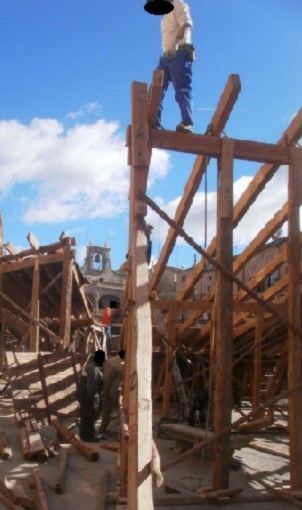 Riesgo caída altura - Construcción plaza de toros - Carnaval Ciudad Rodrigo