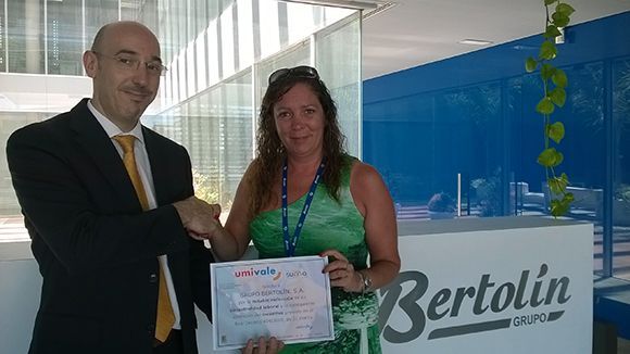 umivale distingue a Grupo Bertolín por su apuesta por la prevención