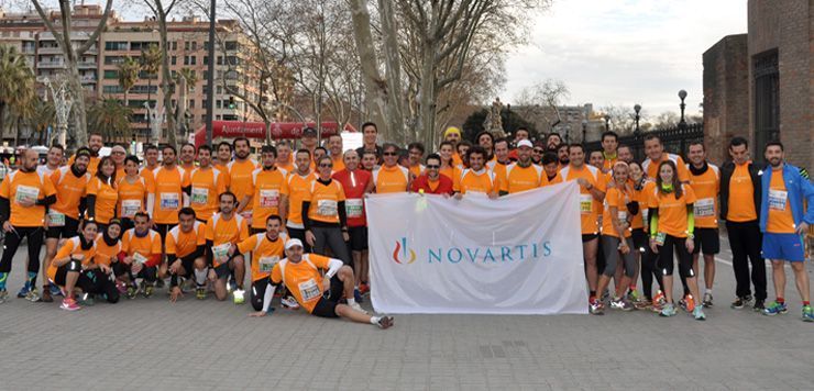 144 colaboradores de Novartis corren en la Media Maratón de Barcelona