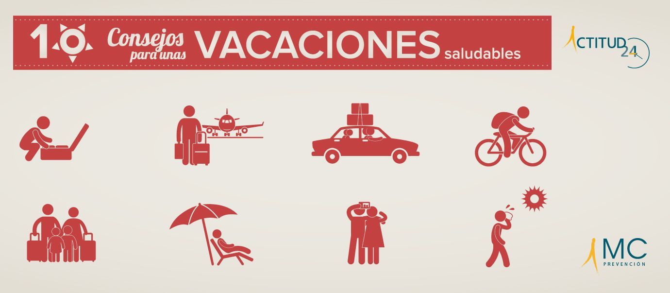 Infografía: 10 consejos para unas vacaciones saludables