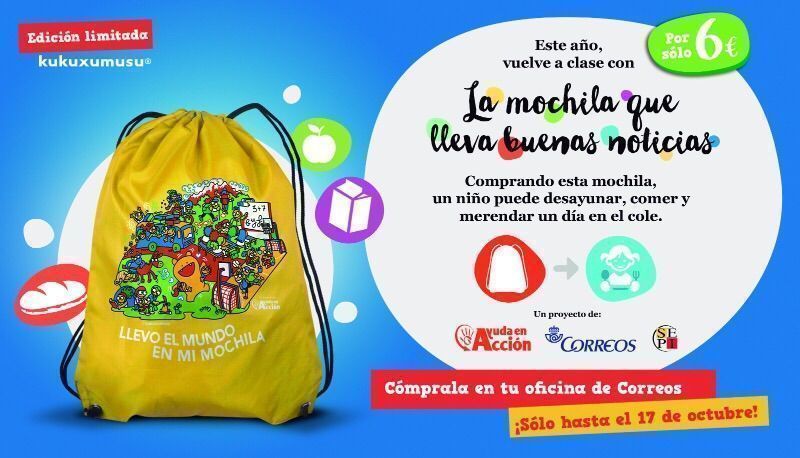 Correos colabora con el programa de apoyo a la infancia en España con becas de comedor