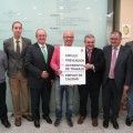 El consejero de Desarrollo Económico, Turismo y Empleo, Juan Hernández, tras su reunión con la Asociación Empresarial de Servicios de Prevención de Riesgos Laborales de la Región de Murcia (Aspramur) y la Asociación de Técnicos de Prevención (AMP) para consensuar el plan de lucha contra la siniestralidad laboral.