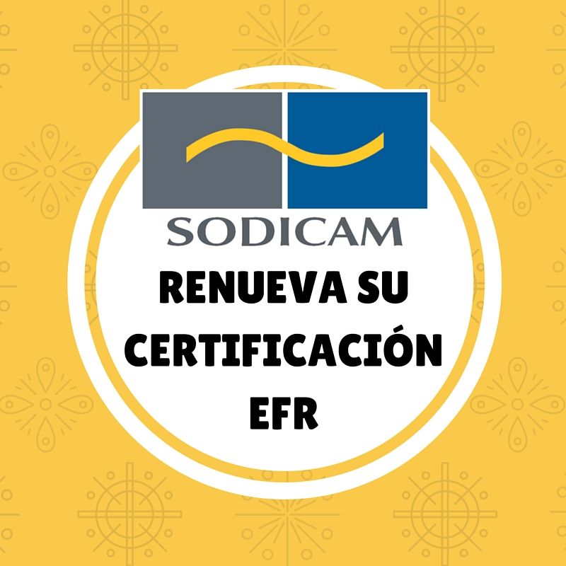 SODICAM renueva su certificado EFR