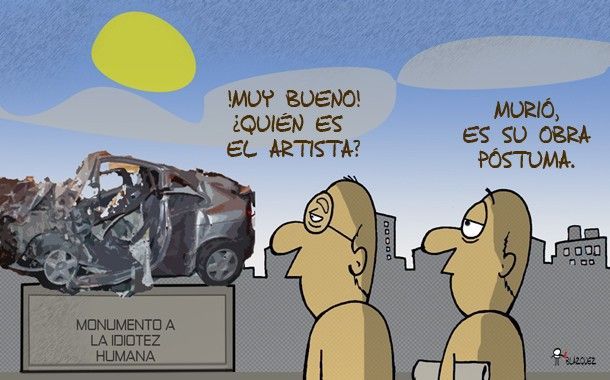 Si no prevencionas al volante puedes acabar así..............