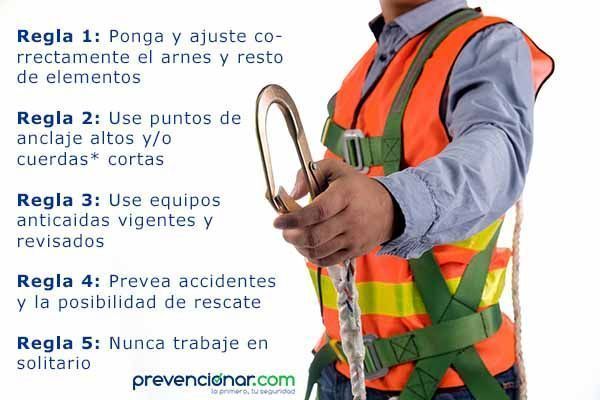 Las 5 reglas de oro para trabajos en altura