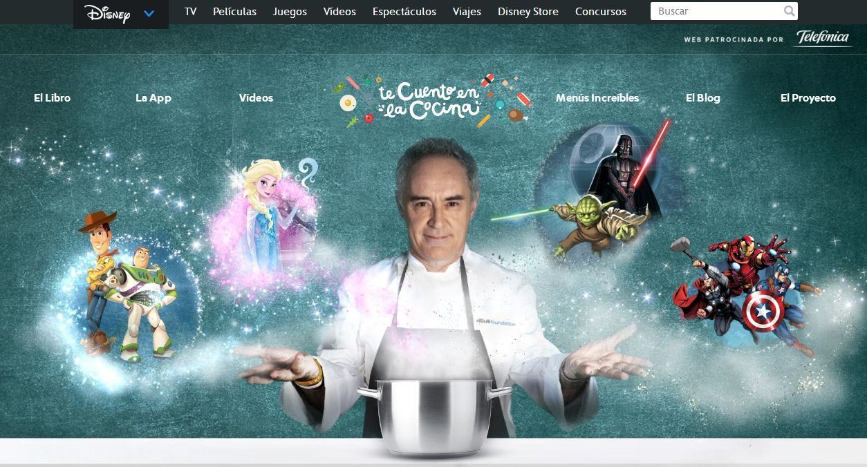 "Te cuento en la cocina" Menús saludables con Adriá y Disney