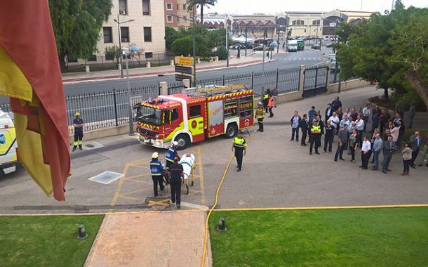 Simulacro en la autoridad portuaria de valencia