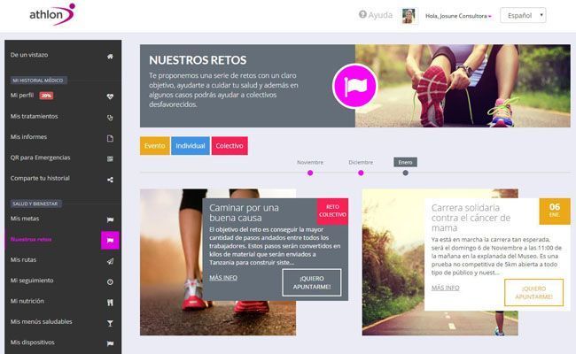 La empresa especialista en promoción de la salud Athlon incorpora la tecnología a sus servicios con Inithealth