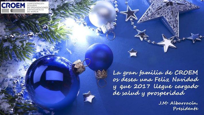 El Departamento de Prevención de Riesgos Laborales de CROEM os desea unas Felices Fiestas y un saludable y productivo 2017. ¡FELIZ NAVIDAD! ¡FELIZ 2017!