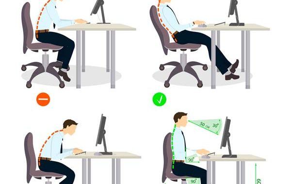 7 PrevenConsejos: Cómo sentarse correctamente delante del ordenador