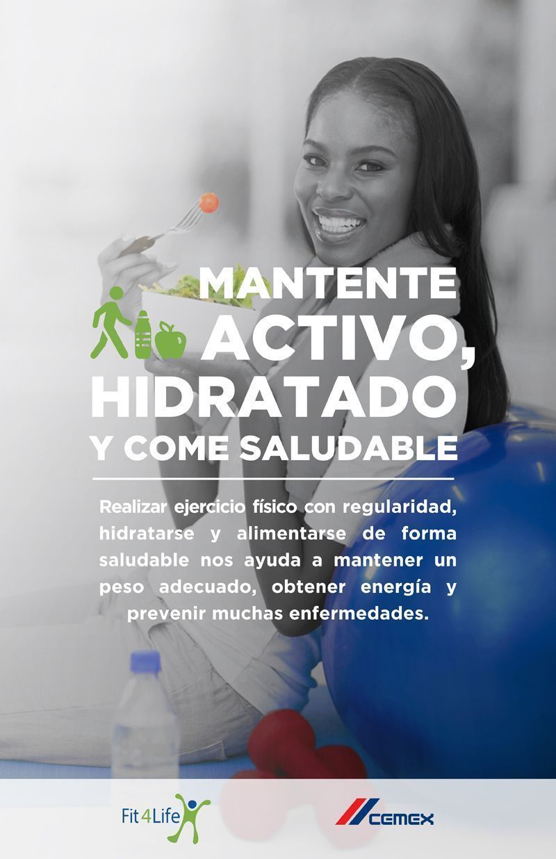 En JUNIO, mantente activo, hidratado y come saludable