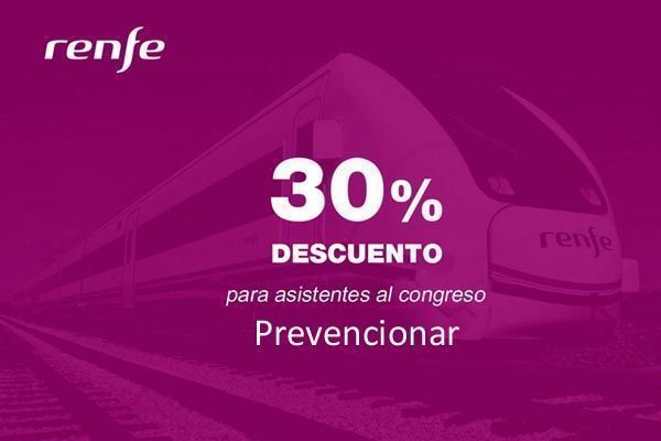 Congreso Prevencionar: 30% de descuento para desplazamientos con Renfe