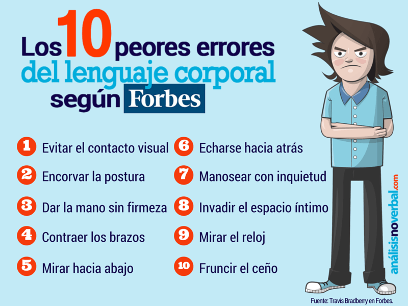 10 errores del lenguaje corporal