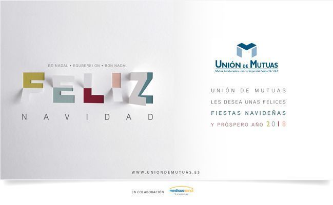 Unión de Mutuas les desea unas felices Fiestas Navideñas y próspero 2018