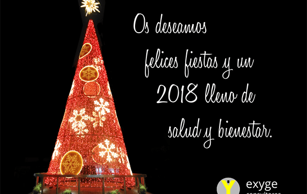 Os deseamos felices fiestas y un 2018 lleno de salud y bienestar