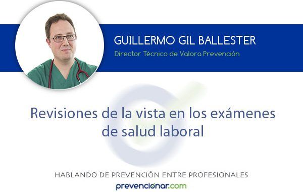 Revisiones de la vista en los exámenes de salud laboral