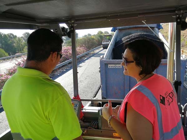 Seguidad y salud en las obras de asfaltado de la Autovía del Noroeste