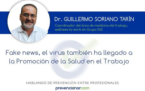 Fake news, el virus también ha llegado a la promoción de la salud en el trabajo