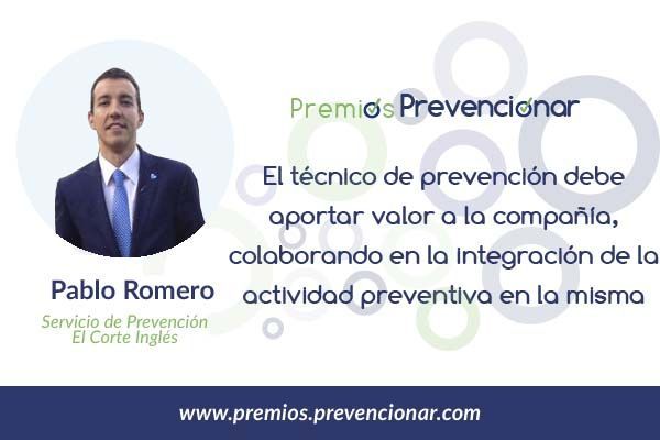 Pablo Romero: "El técnico de PRL debe aportar valor a la compañía, colaborando en la integración de la actividad preventiva en la misma"