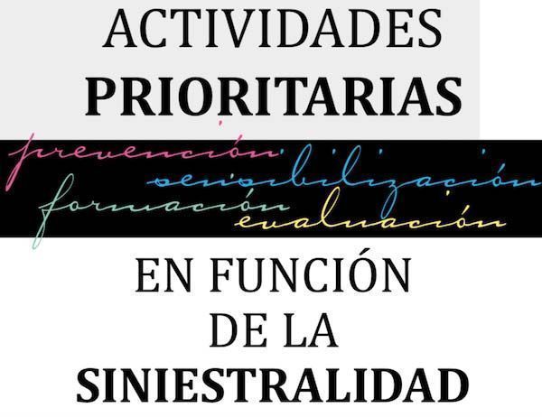 Actividades prioritarias en función de la siniestralidad. Año 2017
