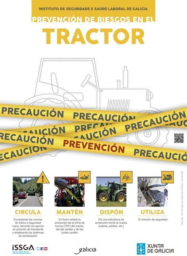 El ISSGA lanza una campaña de prevención de riesgos laborales en el uso de tractores