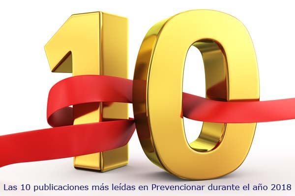 Las 10 publicaciones más leídas en Prevencionar durante el año 2018