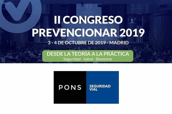 PONS Seguridad Vial patrocinador del II Congreso Prevencionar 2019