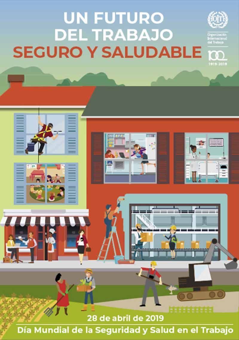 Póster para el día mundial de la seguridad y salud en el trabajo 2019