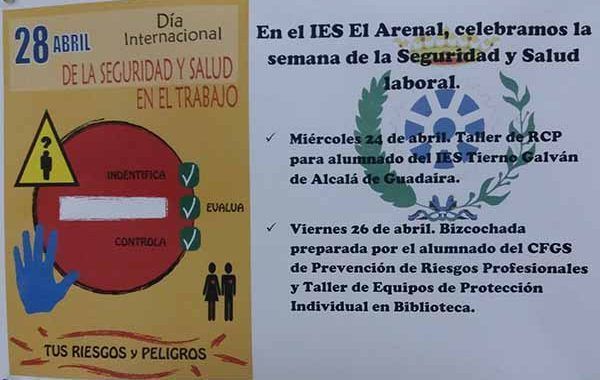 El IES El Arenal, celebra la semana de la Seguridad y Salud Laboral #28PRL