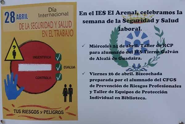 El IES El Arenal, celebra la semana de la Seguridad y Salud Laboral #28PRL