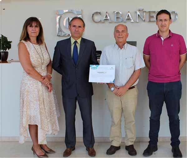 Cabañero S.L.  recibe  el  diploma  bonus  por  reducir  la siniestralidad