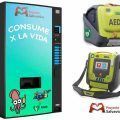 Máquinas de vending saludable con un desfibrilador automático incorporado