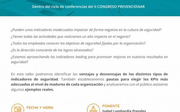 Invitación Taller: Cuadros de mando de seguridad de alto impacto #CongresoPrevencionar