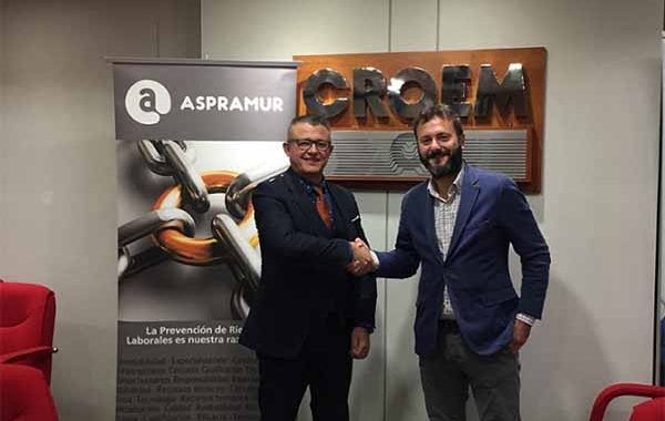 CROEM y ASPRAMUR impulsarán iniciativas conjuntas para promocionar el correcto cumplimiento de la normativa preventiva