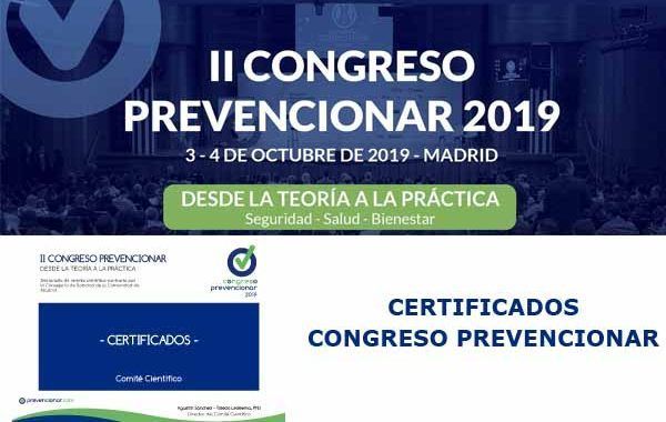 Certificados Congreso Prevencionar