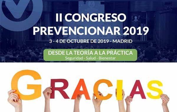 Finaliza con éxito el II Congreso Prevencionar
