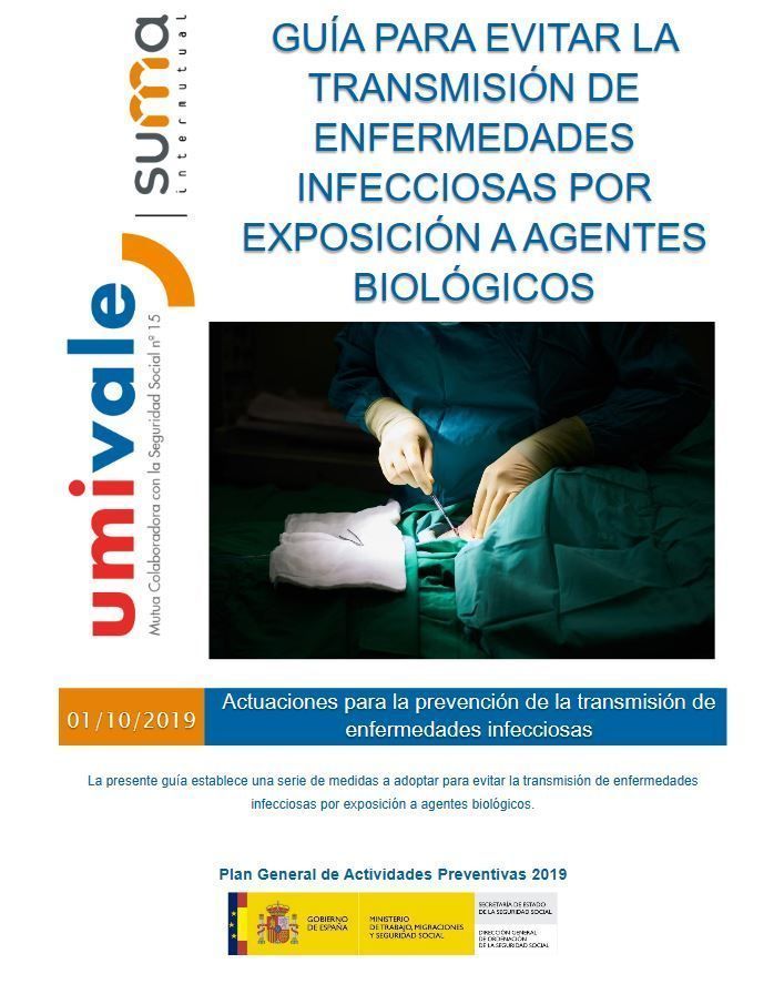 Guía para evitar la transmisión de enfermedades infecciosas por exposición a agentes biológicos