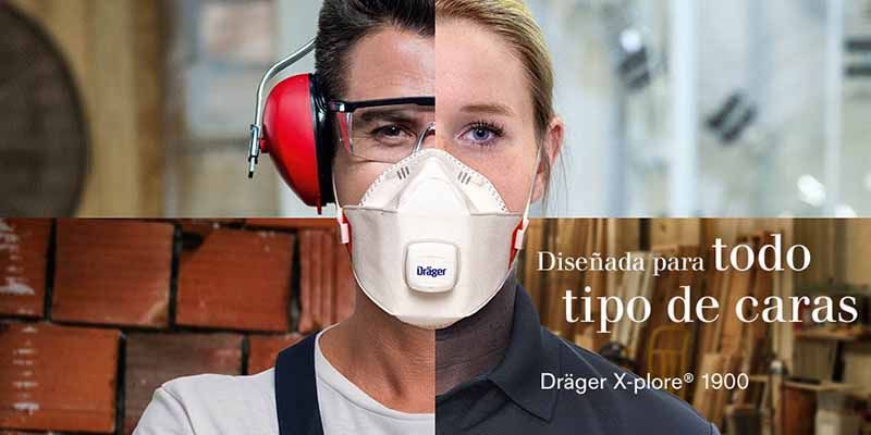 Máxima protección respiratoria con la mascarilla X-plore 1900 de Dräger
