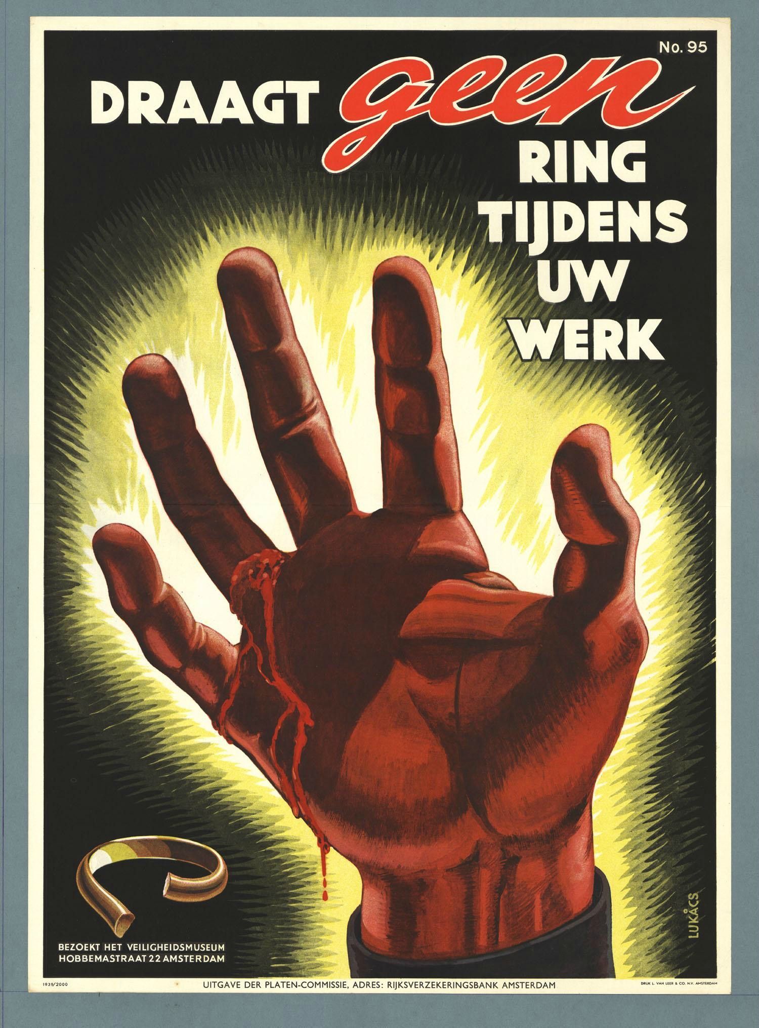 Colección posters antiguos de riesgos laborales de Holanda (I)