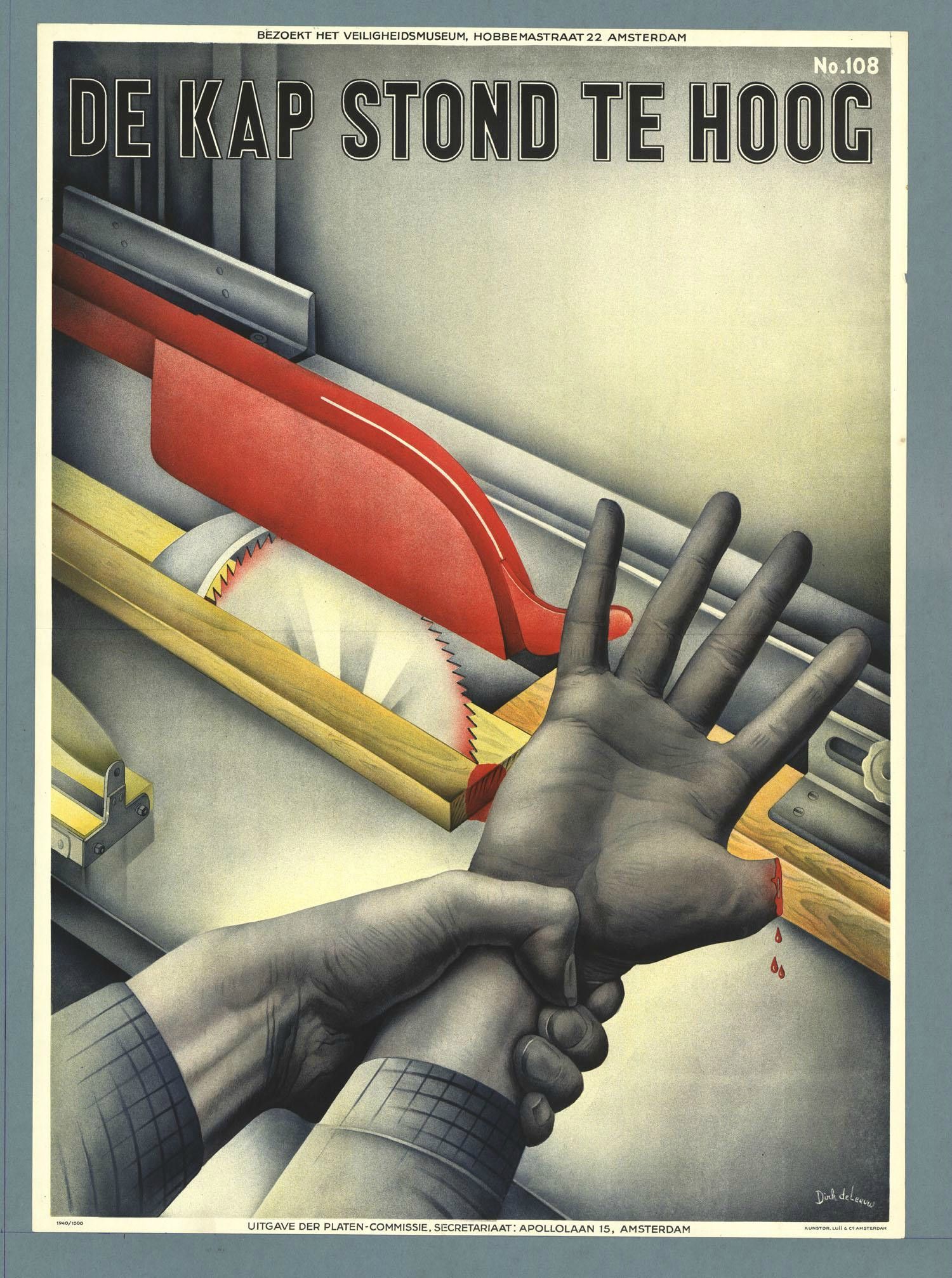 Colección posters antiguos de riesgos laborales de Holanda (III)