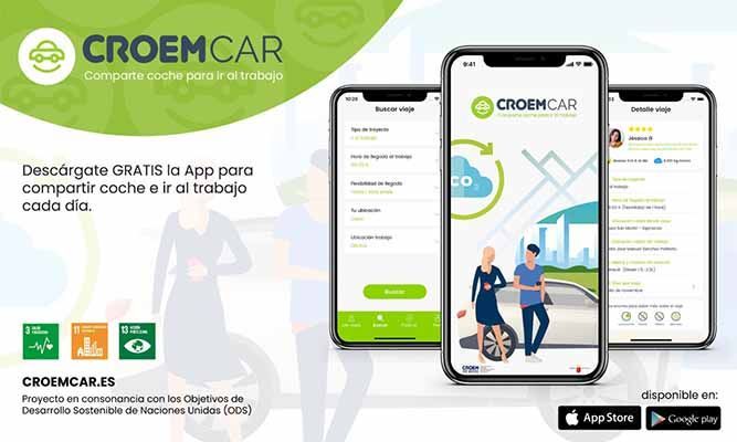 CROEMCAR la nueva APP para fomentar el uso del coche compartido en el trabajo