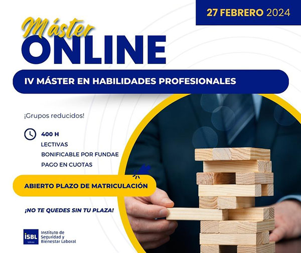 Master en Habilidades Profesionales del ISBL - Inicio 2️⃣7️⃣ Febrero -