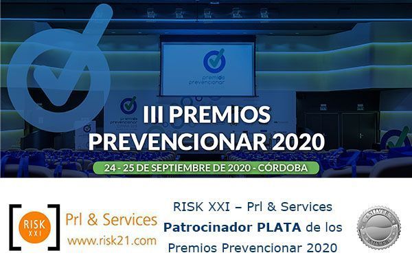 RISK XXI – Prl & Services Patrocinador PLATA de los Premios Prevencionar 2020