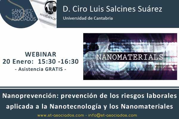 Webinar: prevención de los riesgos laborales aplicada a la Nanotecnología y los Nanomateriales